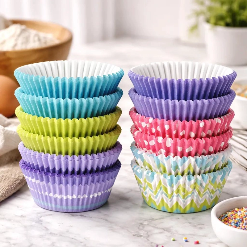 PACK DE 300 CAPSULAS PARA HORNEAR CUPCAKES DE COLORES VARIADOS - 1