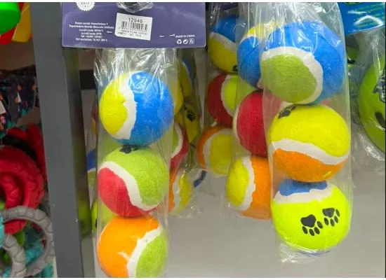 SET DE 3 PELOTAS DE TENIS COLORIDAS PARA MASCOTAS - 2