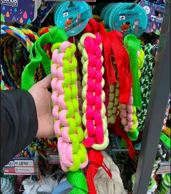 MORDEDOR TRENZADO DE TELA PARA PERROS DE 55 CM - 2