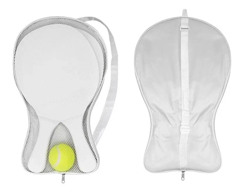 SET DE PALETAS DE PLAYA MDF CON BOLSO Y PELOTA - 4