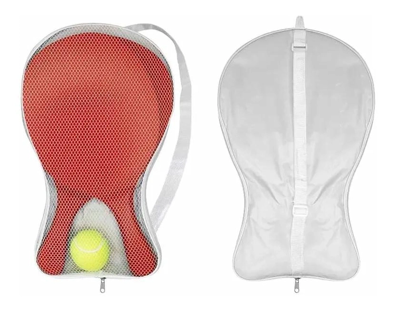 SET DE PALETAS DE PLAYA MDF CON BOLSO Y PELOTA - 5