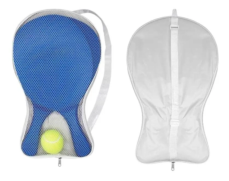SET DE PALETAS DE PLAYA MDF CON BOLSO Y PELOTA - 6
