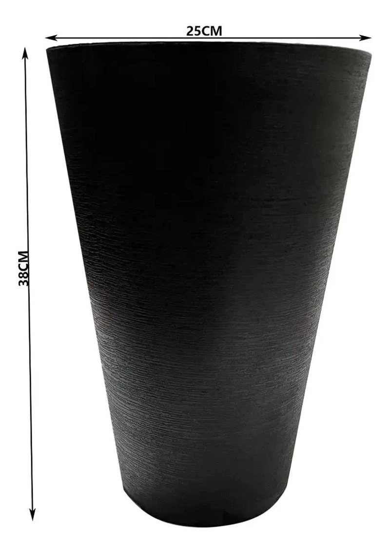 MACETERO CONICO DE PLASTICO PARA PLANTAS DE 38 CM - 3