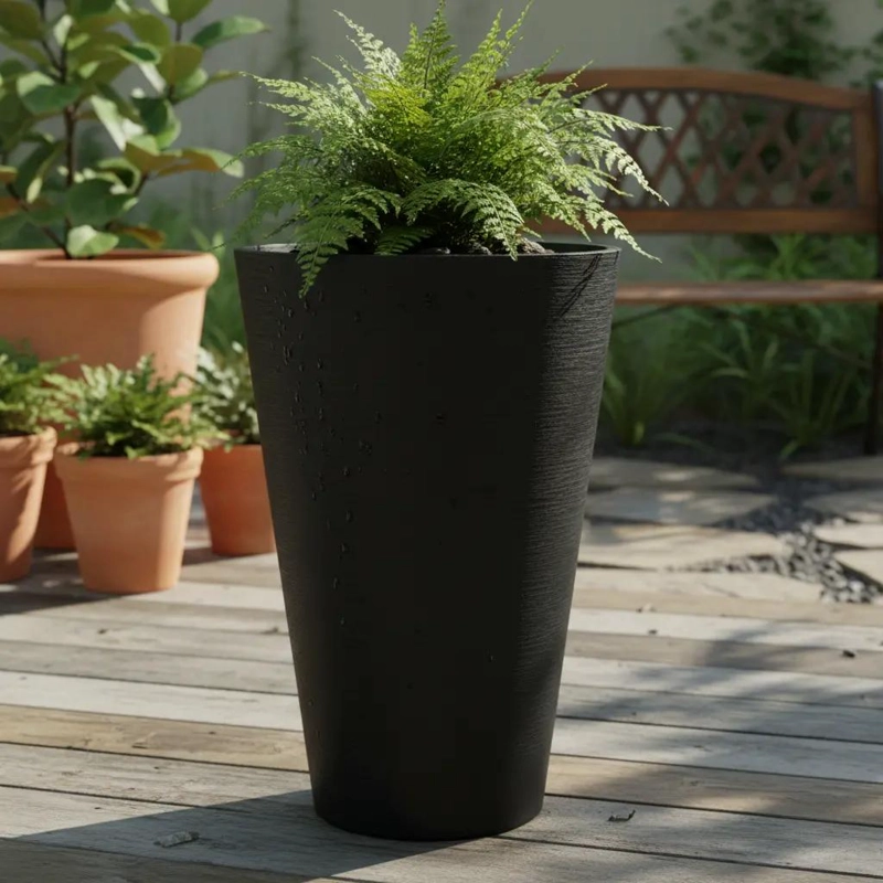 MACETERO CONICO DE PLASTICO PARA PLANTAS DE 38 CM - 8