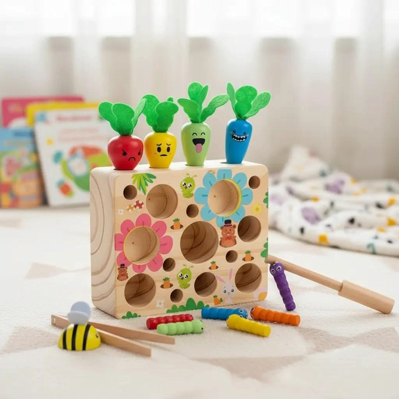 JUGUETE DIDACTICO DE MADERA PARA NIÑOS DE 3 AÑOS - 1