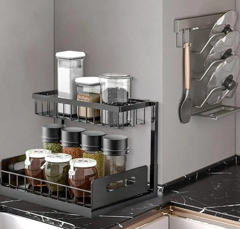 CESTA EXTRACTIBLE PARA BAJO EL FREGADERO CON DOBLE NIVEL - 7