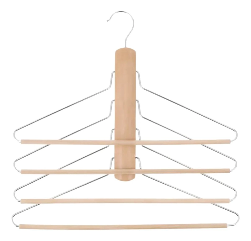 COLGADOR MULTIFUNCIONAL DE METAL Y MADERA PARA ROPA - 1