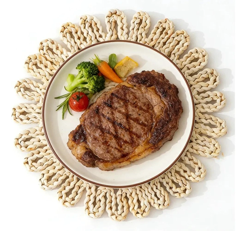 SET DE 6 INDIVIDUALES DE YUTE NATURAL PARA MESA DE COMEDOR - 3