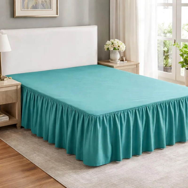 FALDON ELASTICO PARA CAMA KING TAMAÑO 180X200 CM FACIL DE COLOCAR - 1