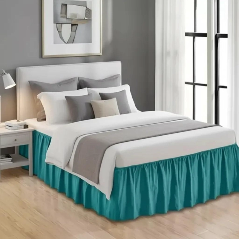 FALDON ELASTICO PARA CAMA KING TAMAÑO 180X200 CM FACIL DE COLOCAR - 3