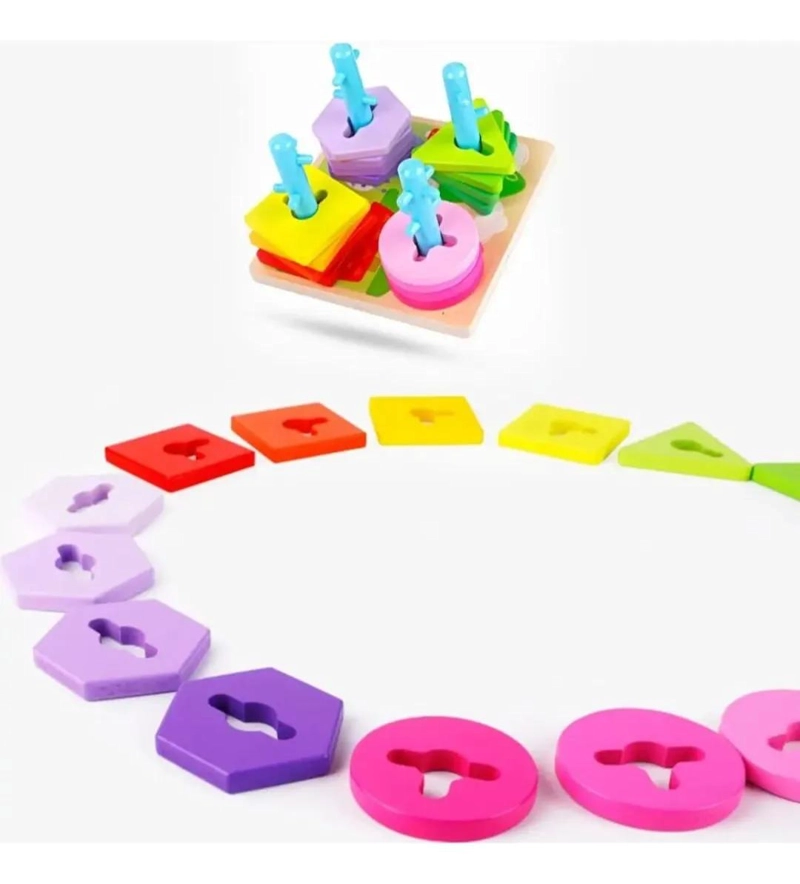 CUBO DIDACTICO DE MADERA PARA APRENDIZAJE INFANTIL - 2