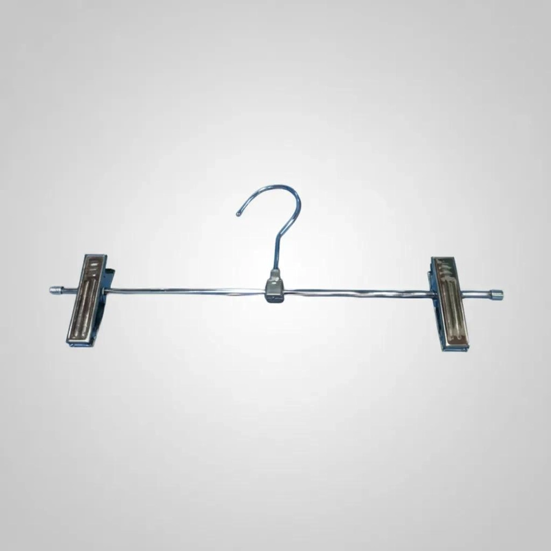 PACK DE 10 COLGADORES METALICOS CON PINZAS PARA ROPA - 1