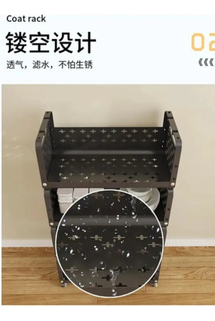 CARRITO ORGANIZADOR DE 4 NIVELES CON RUEDAS Y ESTANTE BLANCO - 4