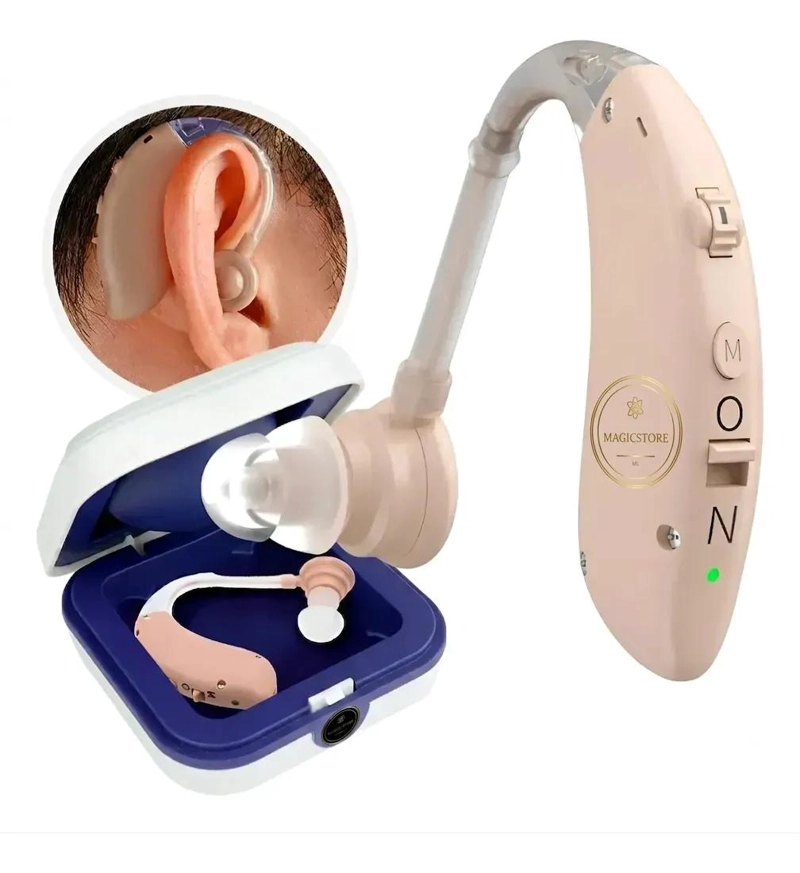 AUDIFONO RECARGABLE ERGONOMICO CON AMPLIFICADOR DE SONIDO - 1