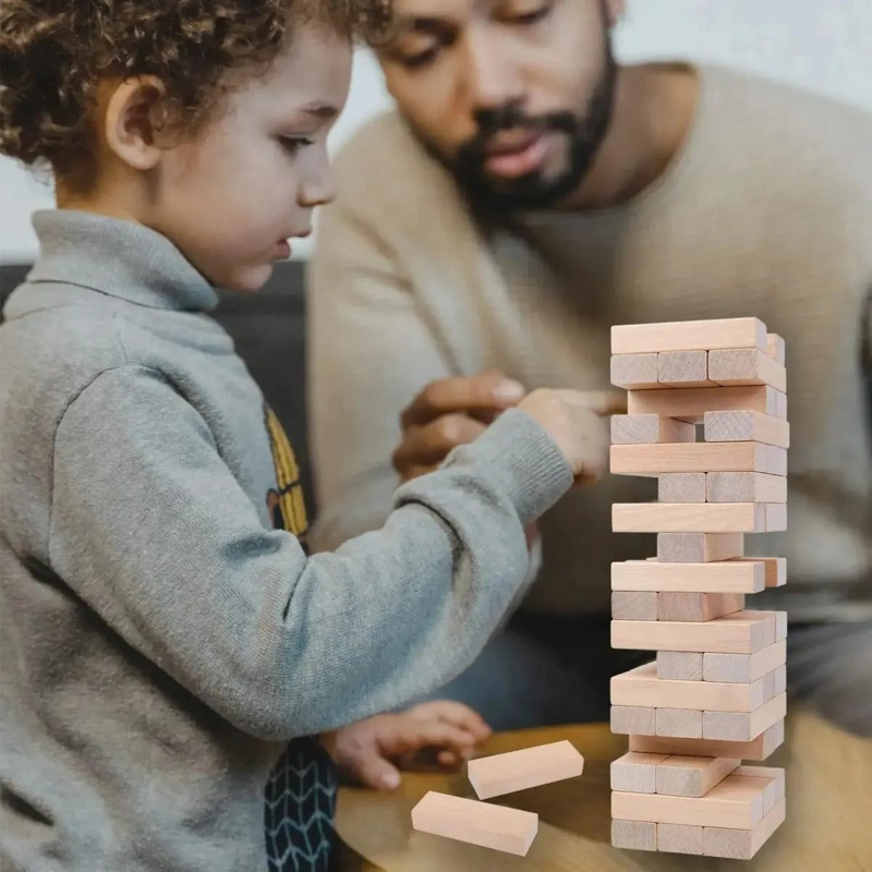 JUEGO DE MESA TORRE DE EQUILIBRIO EN MADERA PARA NIÑOS Y ADULTOS - 1
