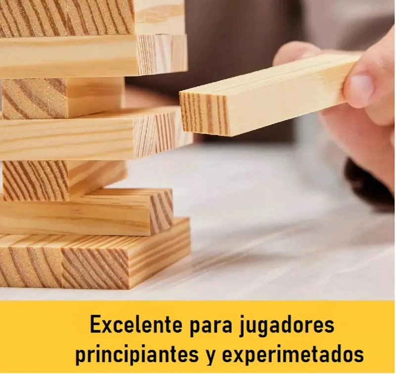 JUEGO DE MESA TORRE DE EQUILIBRIO EN MADERA PARA NIÑOS Y ADULTOS - 2