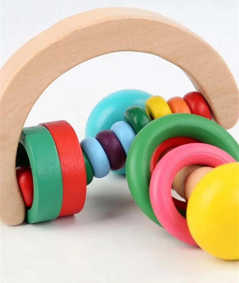 SONAJEROS DE MADERA PARA BEBE S, JUGUETE SENSORIAL DE 4 PIEZAS - 10