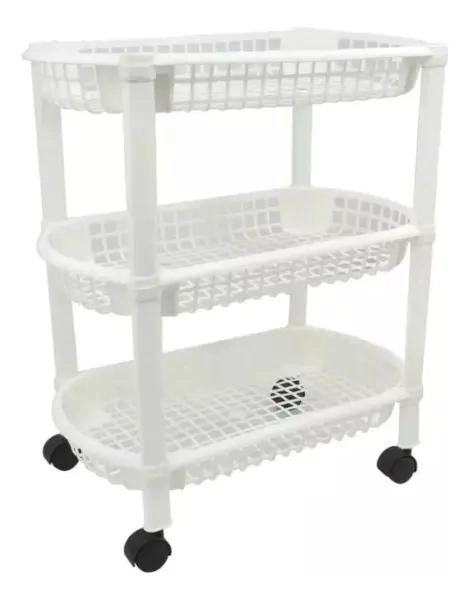 CARRITO ORGANIZADOR DE ALMACENAMIENTO CON 3 NIVELES Y RUEDAS - 1