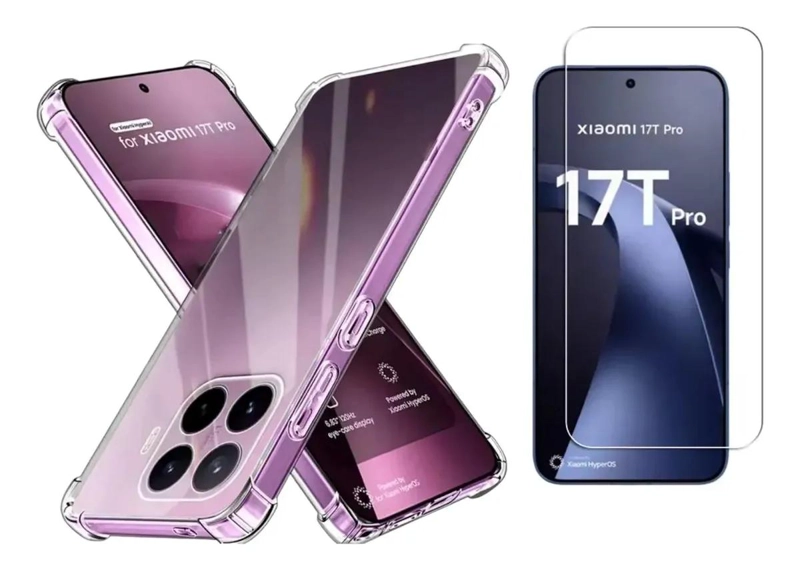 CARCASA FLEXIBLE TRANSPARENTE PARA XIAOMI 17T PRO CON PROTECCION - 1