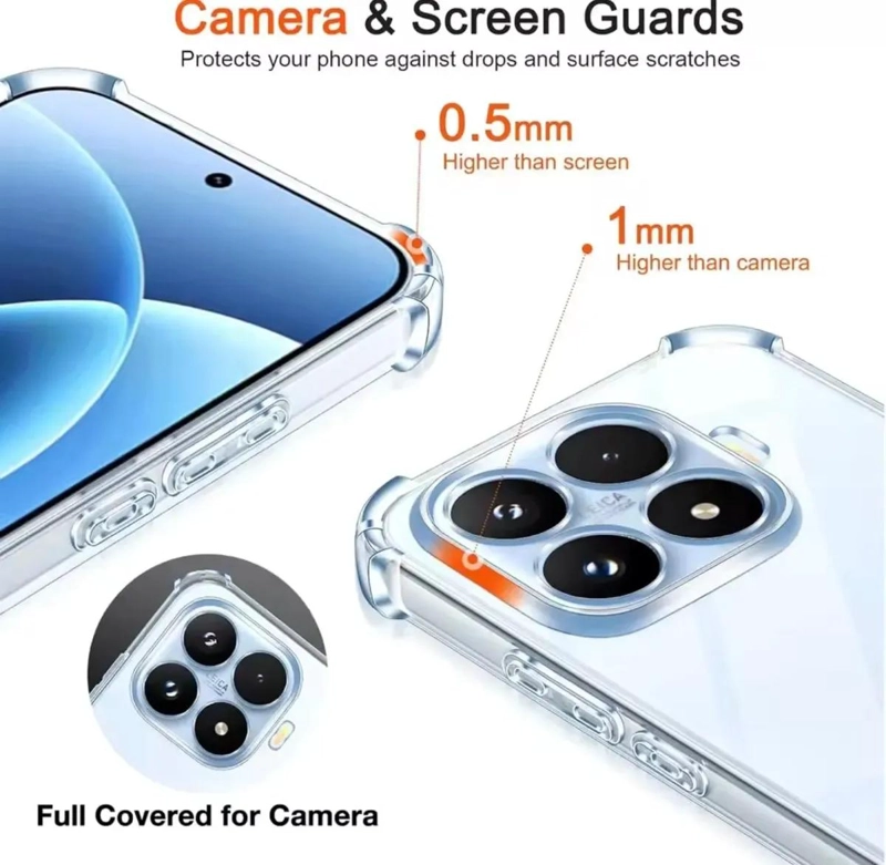 CARCASA FLEXIBLE TRANSPARENTE PARA XIAOMI 17T PRO CON PROTECCION - 3