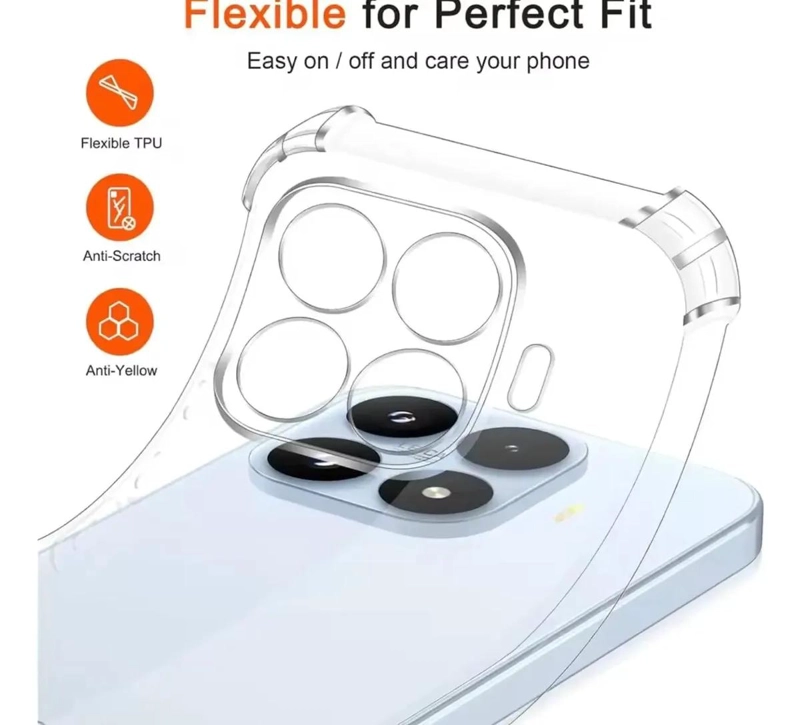 CARCASA FLEXIBLE TRANSPARENTE PARA XIAOMI 17T PRO CON PROTECCION - 4