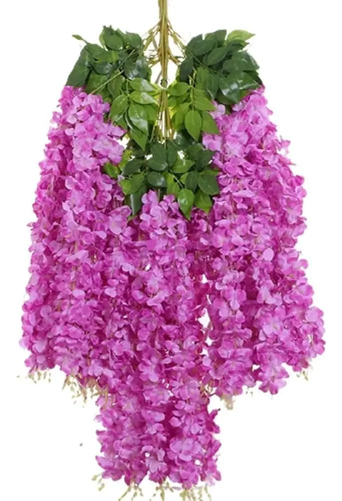PACK DE 12 GUIRNALDAS COLGANTES DE FLORES ARTIFICIALES - 1