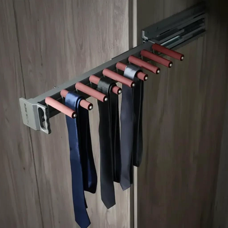 ORGANIZADOR EXTRAIBLE PARA CORBATAS Y CINTURONES CON CIERRE SUAVE - 1