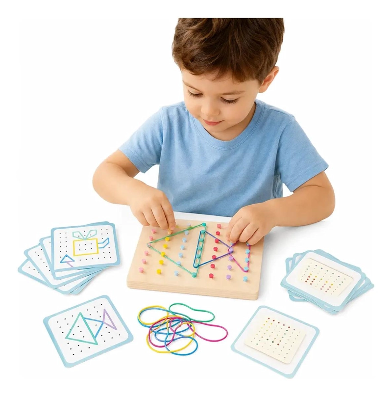 JUEGO DIDACTICO DE INSERCION DE PALOS DE MADERA PARA NIÑOS - 2