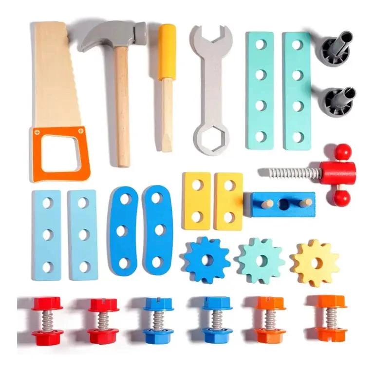 CASITA DIDACTICA DE HERRAMIENTAS DE MADERA PARA NIÑOS - 2