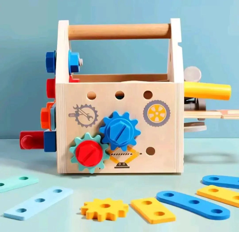 CASITA DIDACTICA DE HERRAMIENTAS DE MADERA PARA NIÑOS - 4