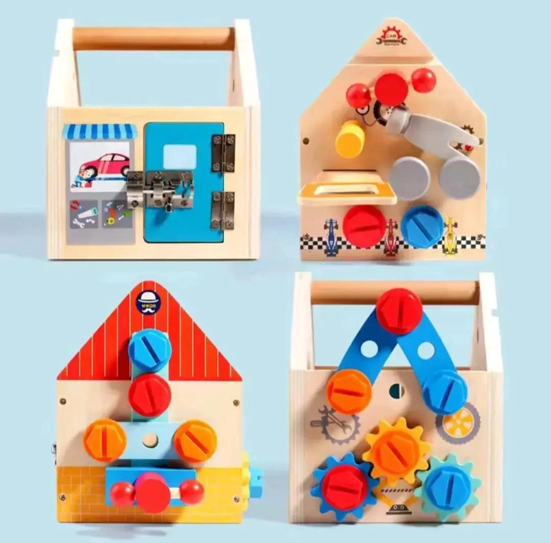 CASITA DIDACTICA DE HERRAMIENTAS DE MADERA PARA NIÑOS - 5