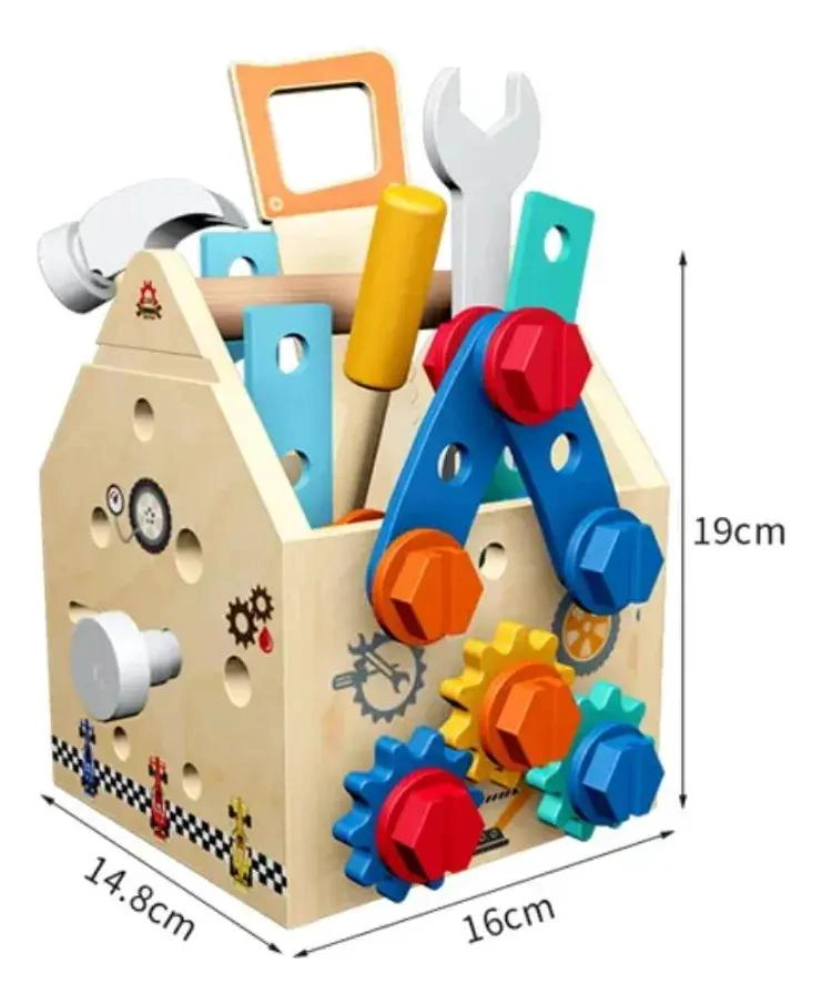 CASITA DIDACTICA DE HERRAMIENTAS DE MADERA PARA NIÑOS - 6