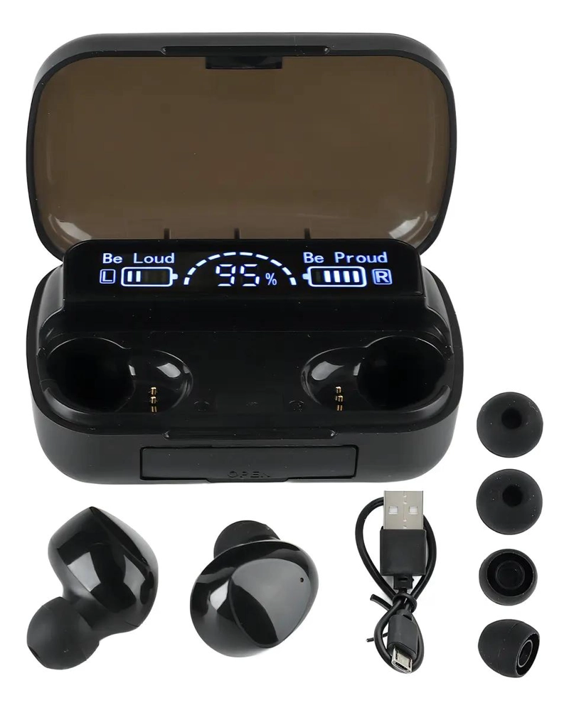 AUDIFONOS INALAMBRICOS BLUETOOTH TWS CON MICROFONO Y POWER BANK - 10