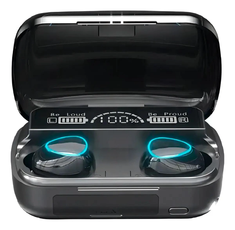 AUDIFONOS INALAMBRICOS BLUETOOTH TWS CON MICROFONO Y POWER BANK - 7