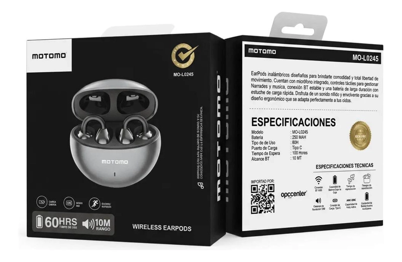 AUDIFONOS IN-EAR BLUETOOTH CON MICROFONO Y ESTUCHE DE CARGA - 2