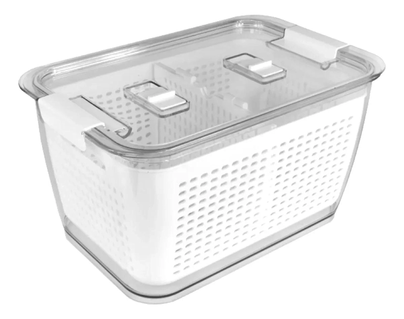 ORGANIZADOR PARA REFRIGERADOR CON CESTA Y TAPA HERME TICA - 1