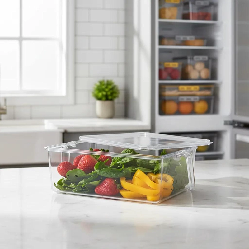 CAJA ORGANIZADORA RECTANGULAR PARA REFRIGERADOR 28X20.5X9 CM - 3