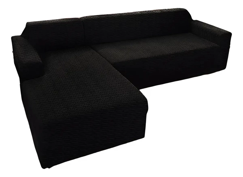FUNDA ELASTICA PARA SILLON EN L DE 3+3 CUERPOS CON BOLSILLO - 1