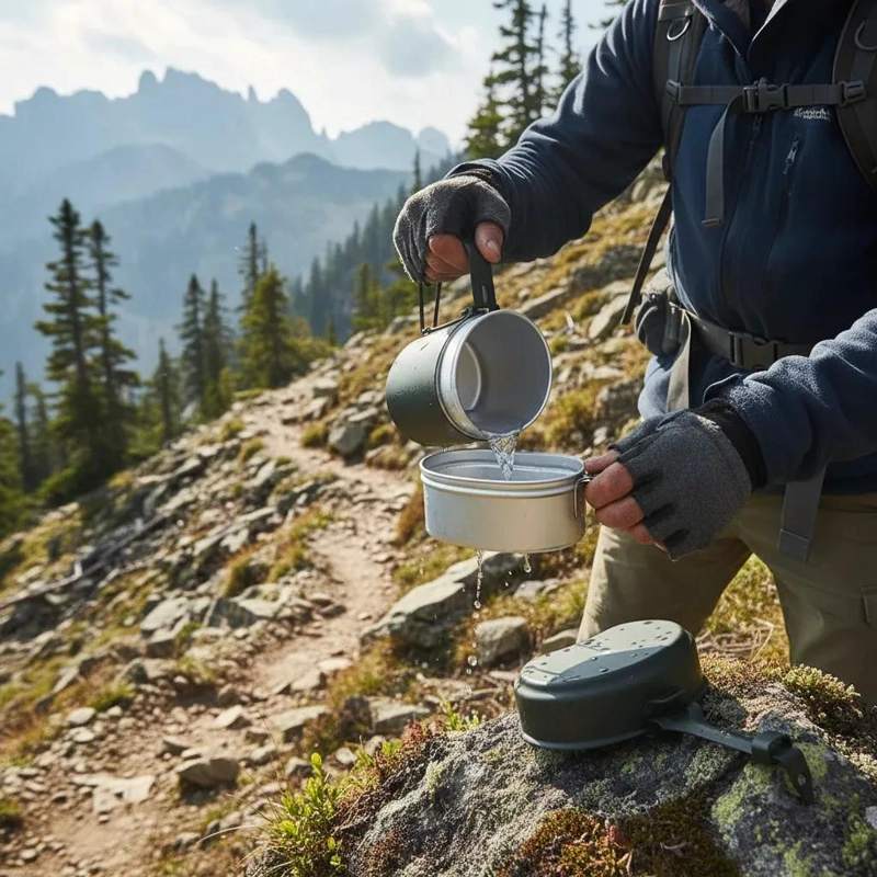 CANTIMPLORA DE ALUMINIO PARA CAMPING Y AVENTURAS AL AIRE LIBRE - 7