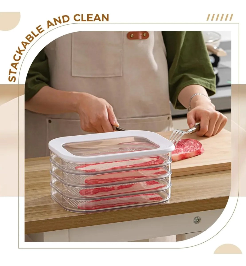 CONTENEDOR DE ALIMENTOS 4 COMPARTIMENTOS 2 LITROS CON TAPA - 4