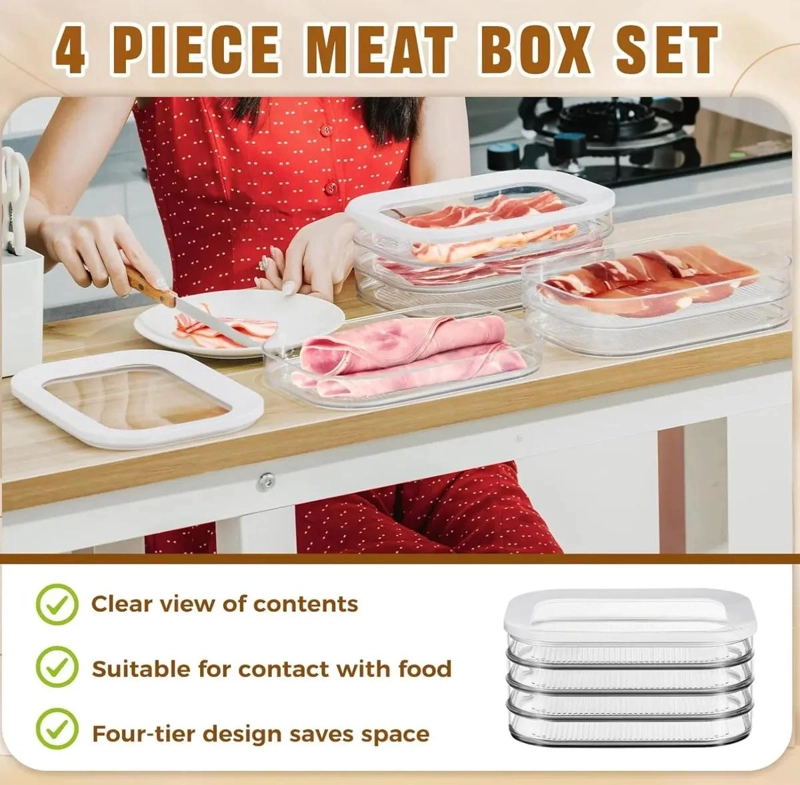 CONTENEDOR DE ALIMENTOS 4 COMPARTIMENTOS 2 LITROS CON TAPA - 5