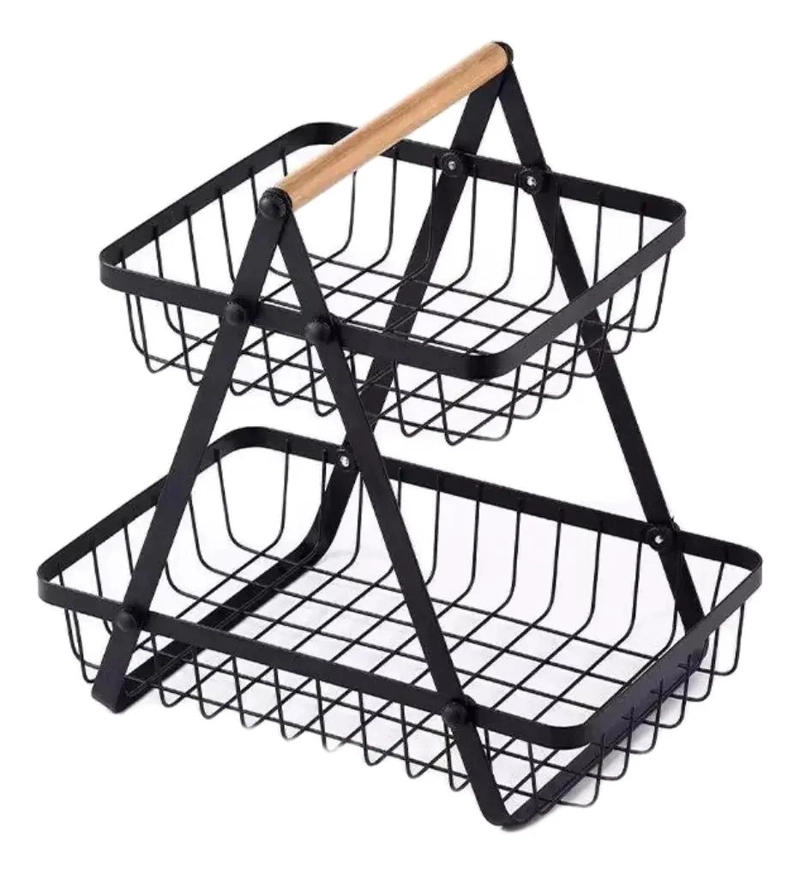 ESTANTE ORGANIZADOR DE FRUTAS Y VERDURAS DE DOS NIVELES - 1