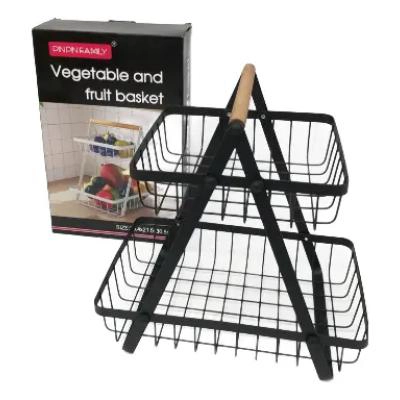 ESTANTE ORGANIZADOR DE FRUTAS Y VERDURAS DE DOS NIVELES - 2