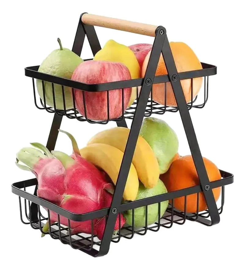 ESTANTE ORGANIZADOR DE FRUTAS Y VERDURAS DE DOS NIVELES - 3