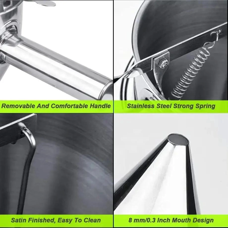 DISPENSADOR DE MASA PARA PANQUEQUES CON CAPACIDAD DE 1.2 LITROS EN ACERO INOX - 8