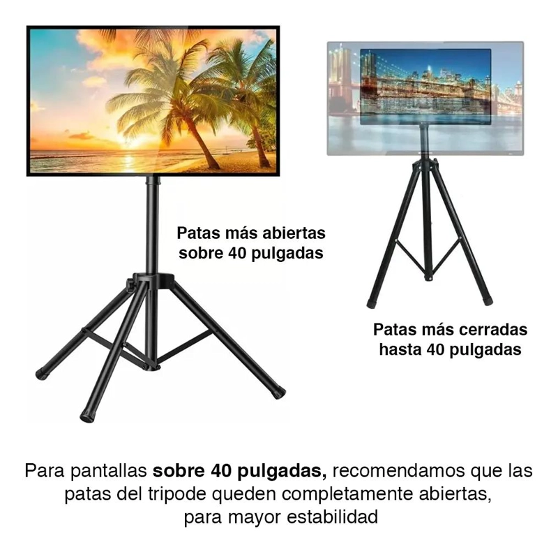 TRIPODE AJUSTABLE PARA PANTALLAS DE 32 A 50 PULGADAS - 3
