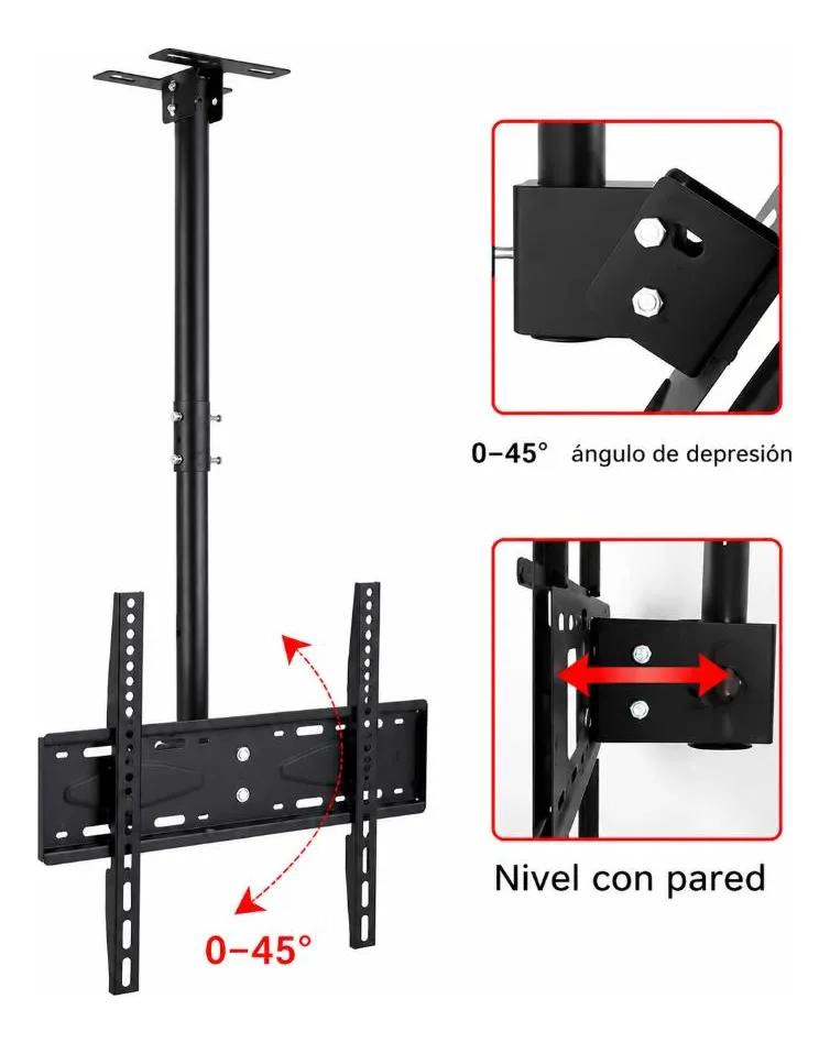 SOPORTE AJUSTABLE PARA TV DE 20 A 55 PULGADAS CON ROTACION 360° - 7