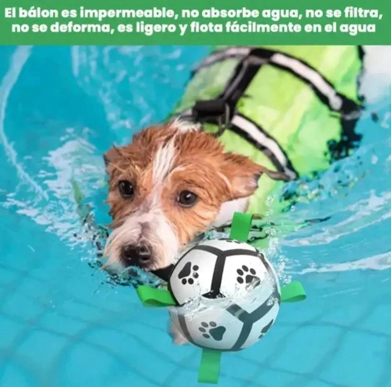 PELOTA INTERACTIVA PARA PERROS DE 15 CM CON AGARRE - 3