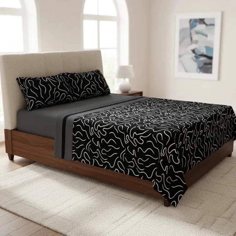 JUEGO DE SABANAS ESTAMPADAS DELUXE 1.5 PLAZAS - 3