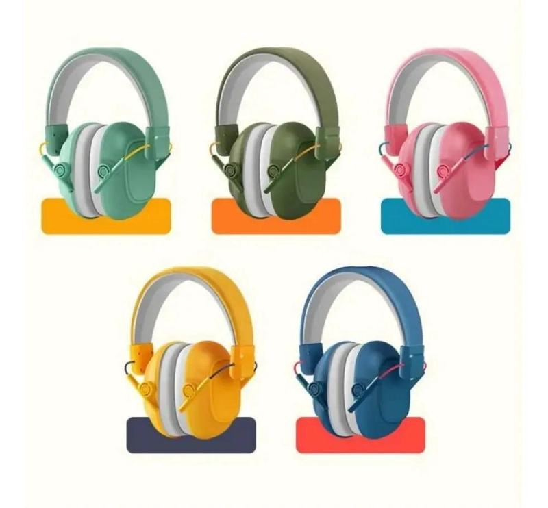 AUDIFONOS ANTIRUIDO AJUSTABLES PARA NIÑOS COLOR VERDE MENTA - 2